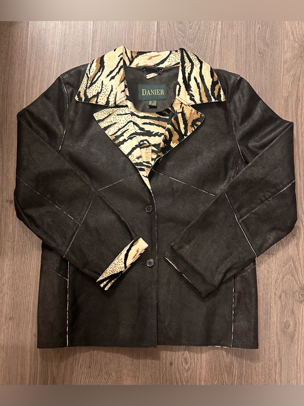 Danier Leather Jacket Animal Print